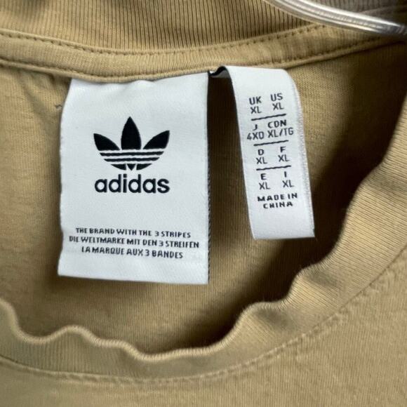 Adidas Trefoil Mens Neutral Tee Sz Medium Streetwear Casual Logo Sportswear - Picture 3 of 5